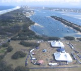 3 tents at the Spit on the Gold Coast